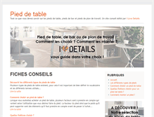 Tablet Screenshot of pied-de-table.com